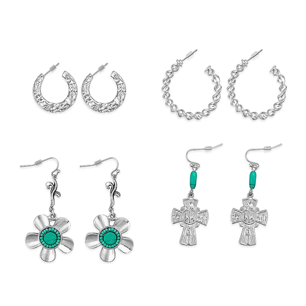 Arabella Hills Fashion Set Of Four Earrings sold by Myra Bag