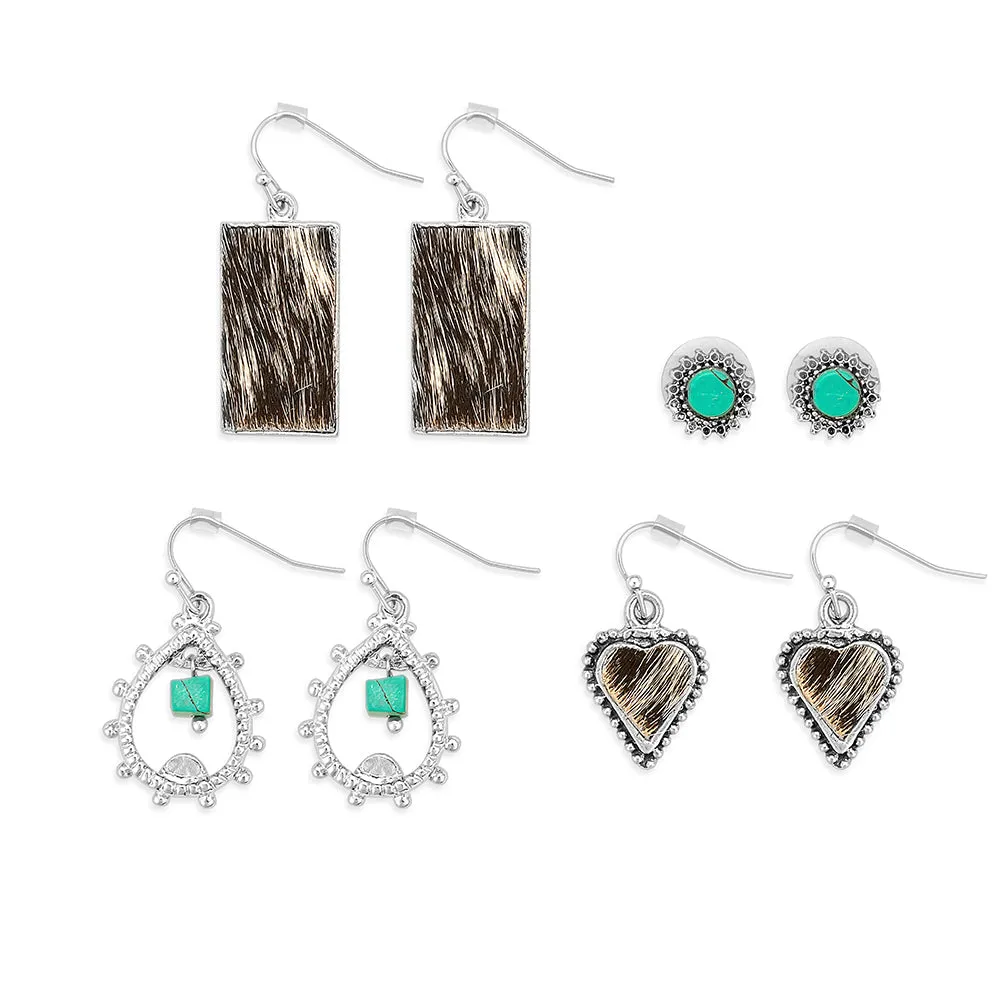 Callista Fall Fashion Set Of Four Earrings sold by Myra Bag
