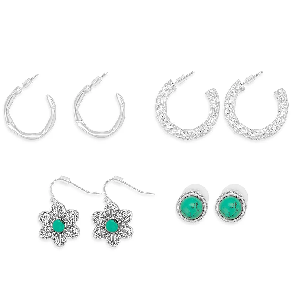 Hannah Fashion Set Of Four Earrings sold by Myra Bag