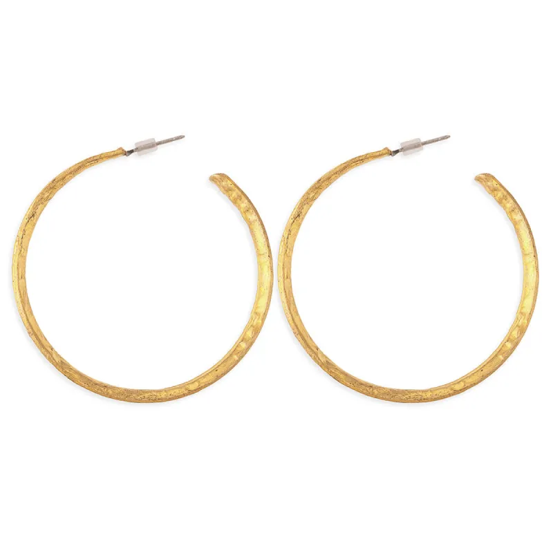 Golden Hoop Earrings sold by Myra Bag
