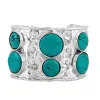 Brilliant Cabochon Cuff Bracelet sold by Myra Bag