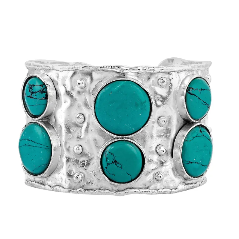 Brilliant Cabochon Cuff Bracelet sold by Myra Bag