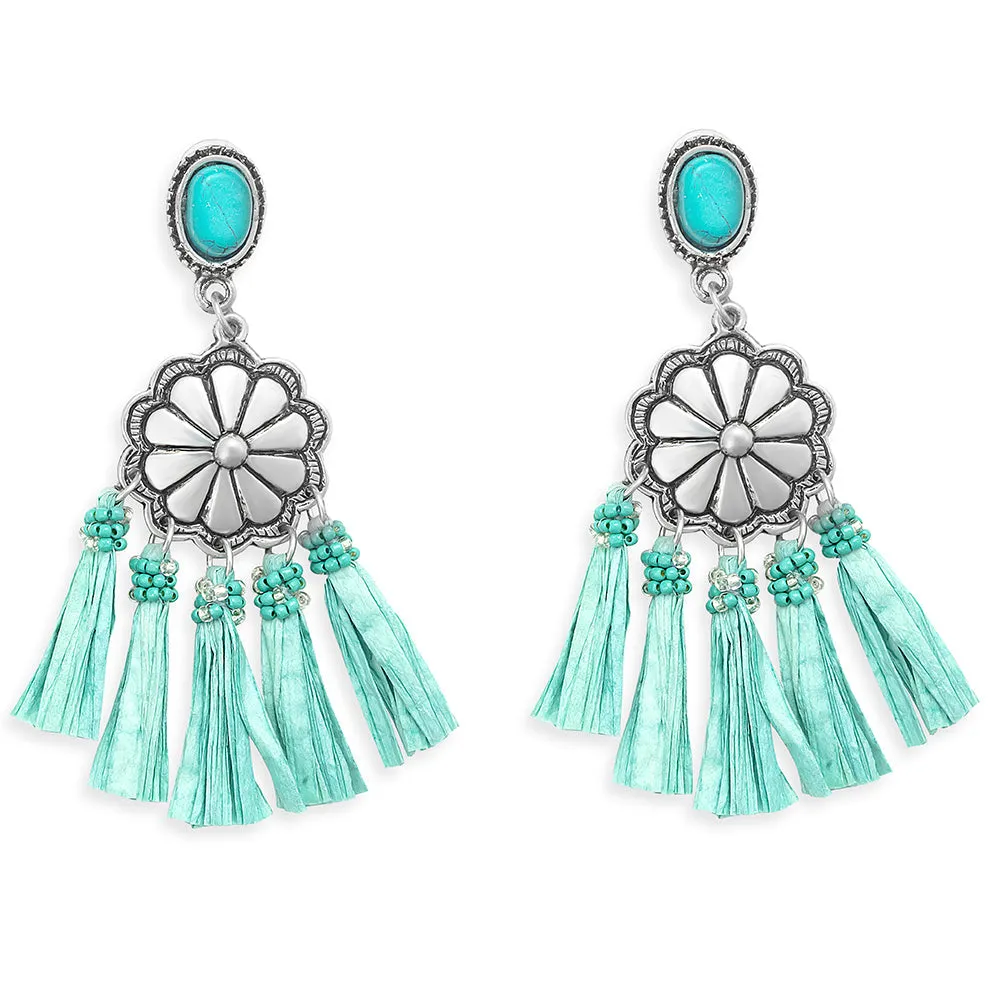 Corsica Springs Fringed Earrings sold by Myra Bag