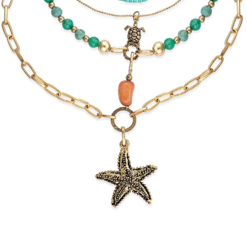 Life Ashore Multistrand Necklace sold by Myra Bag
