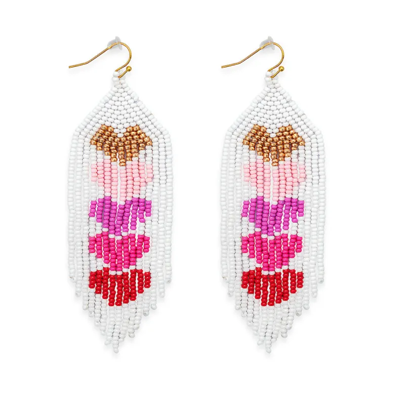 Hearts of Five Earrings in Red sold by Myra Bag