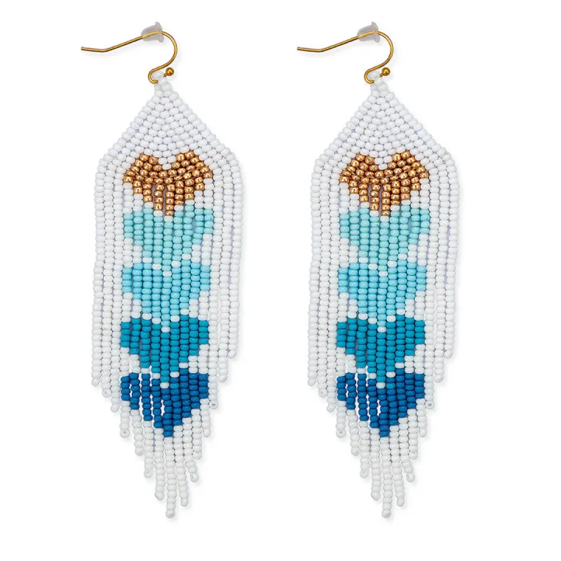 Hearts of Five Earrings in Blue sold by Myra Bag