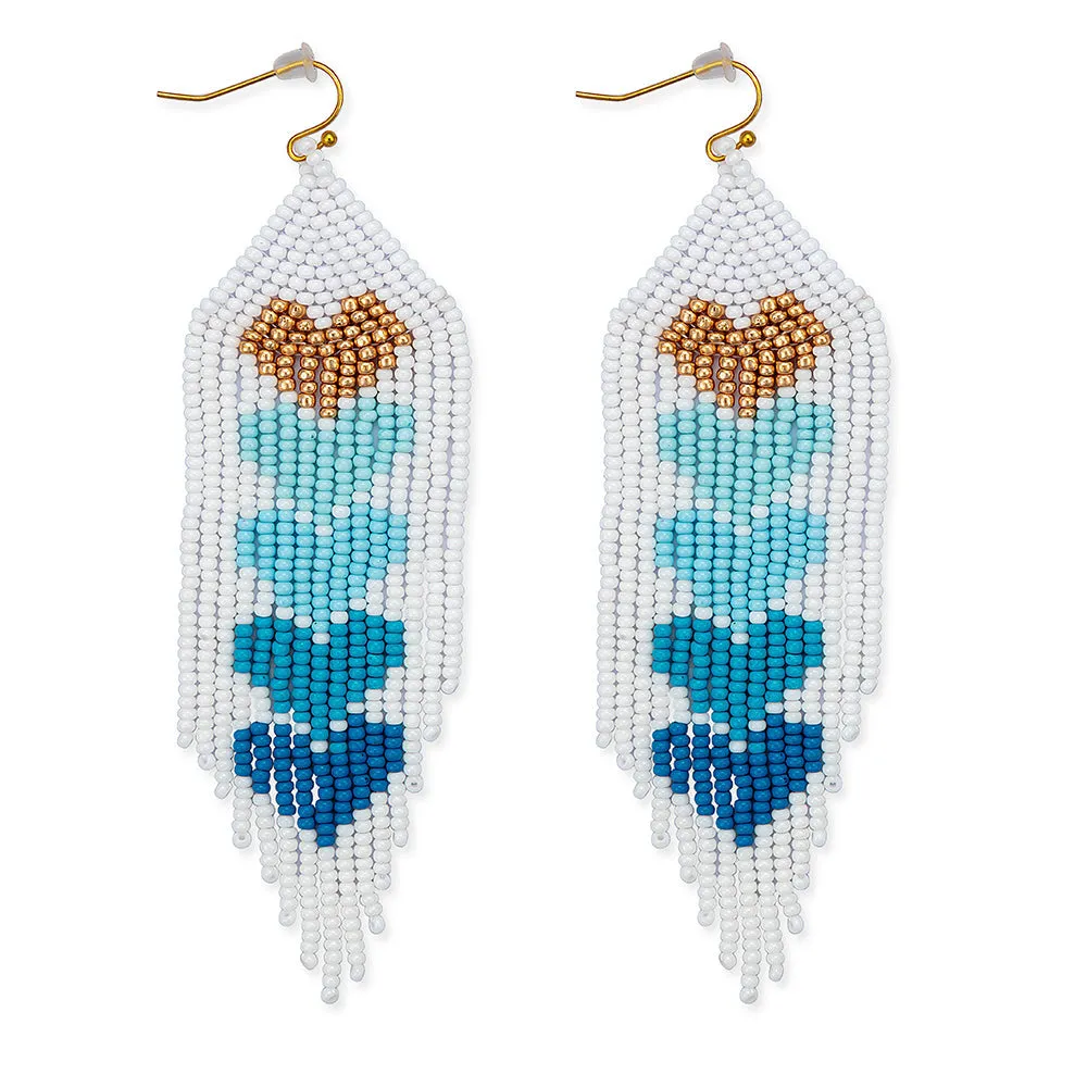 Hearts of Five Earrings in Blue sold by Myra Bag