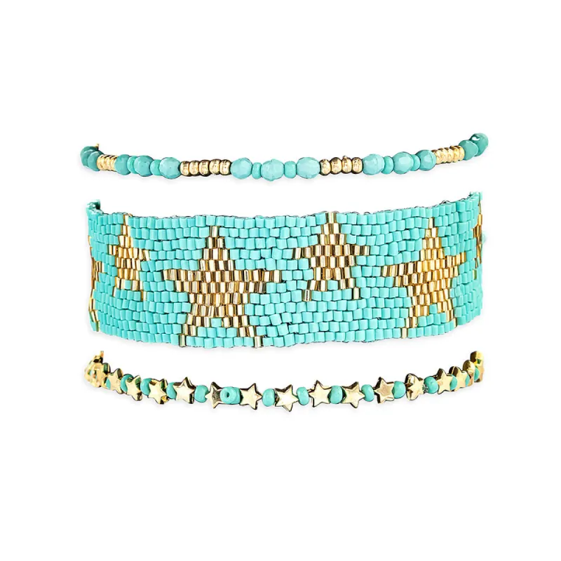 Starshine Bracelet in teal sold by Myra Bag