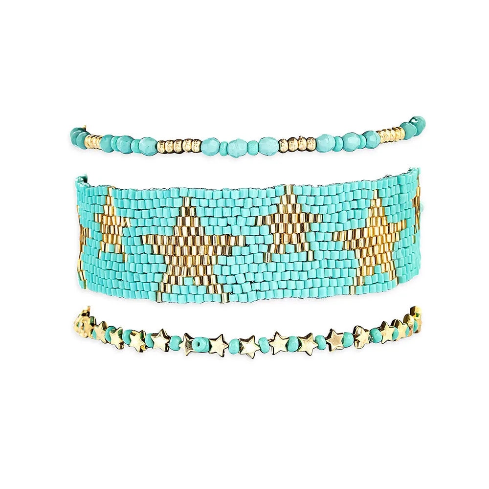 Starshine Bracelet in teal sold by Myra Bag