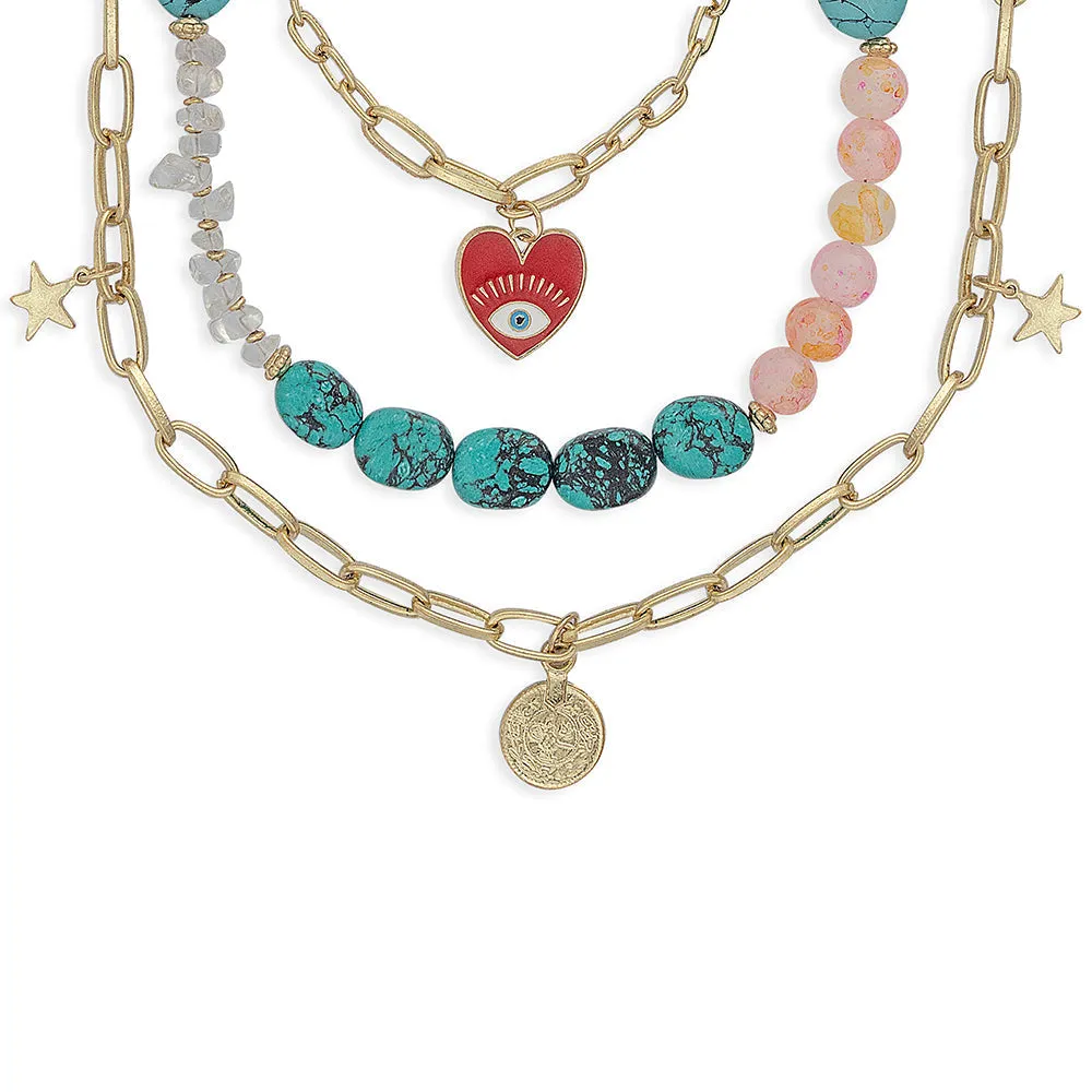 Knowing Heart Multistrand Necklace sold by Myra Bag