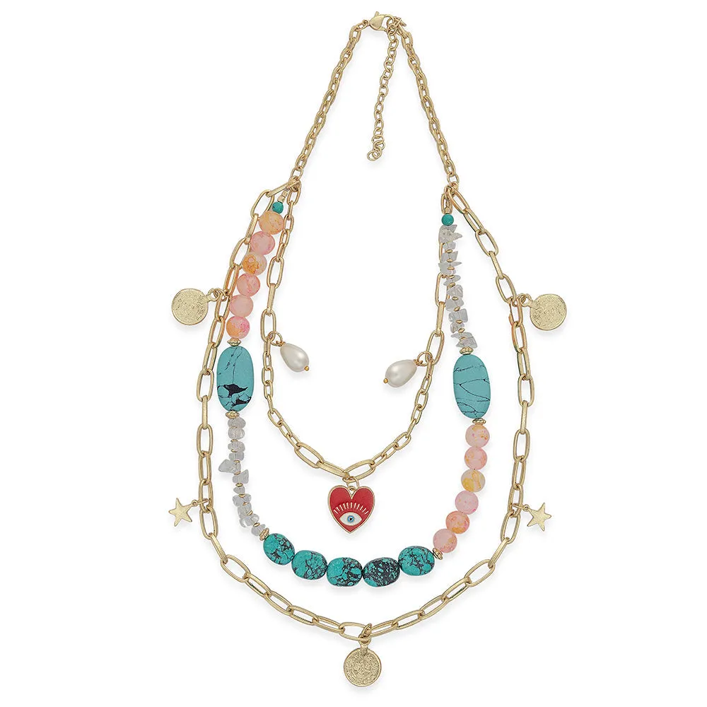 Knowing Heart Multistrand Necklace sold by Myra Bag product image thumbnail 2