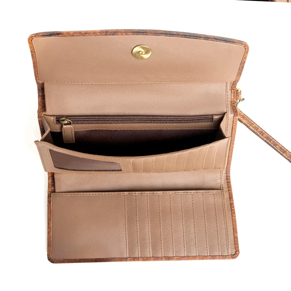 Angelstone Wallet in Brown & White sold by Myra Bag product image thumbnail 5