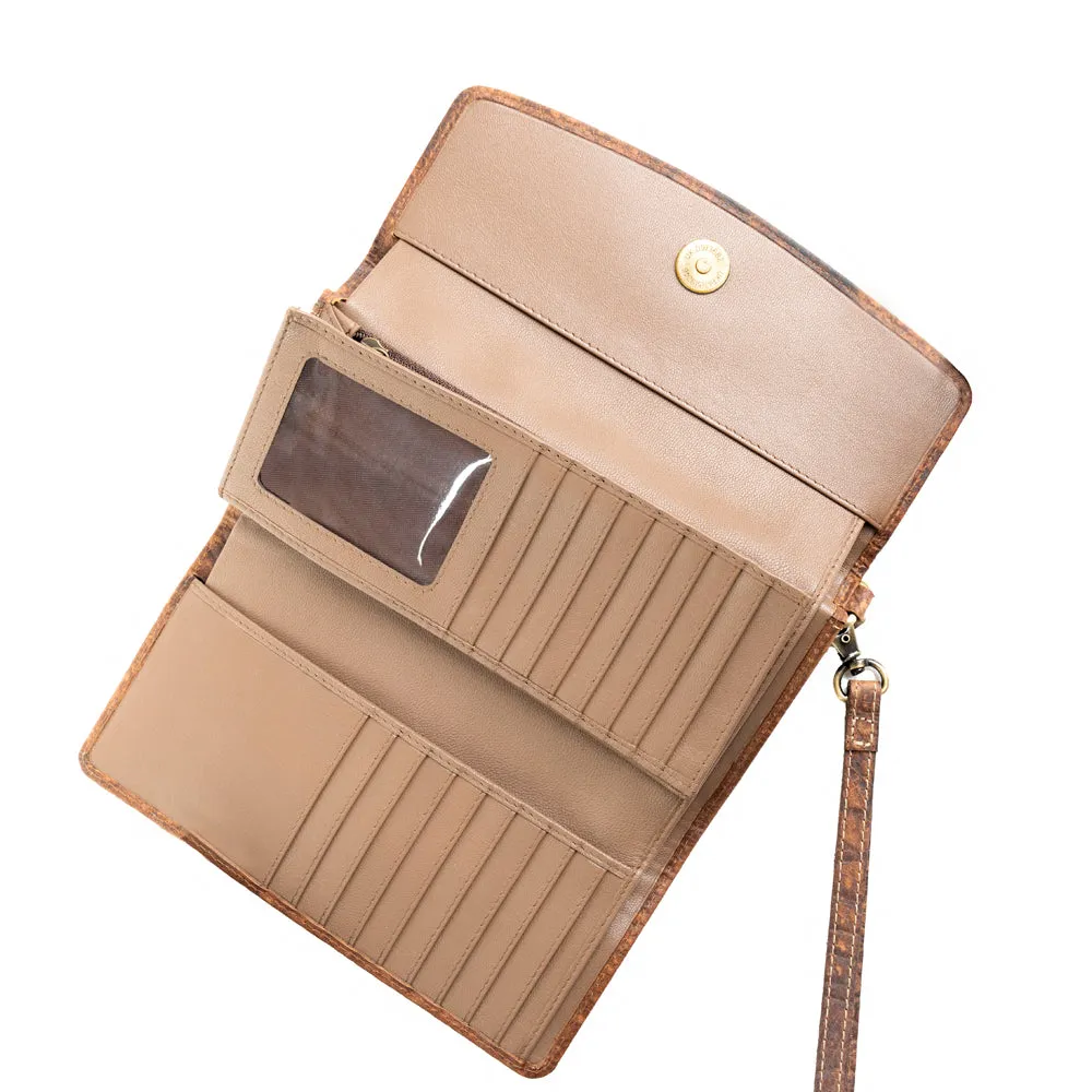 Angelstone Wallet in Brown & White sold by Myra Bag product image thumbnail 4