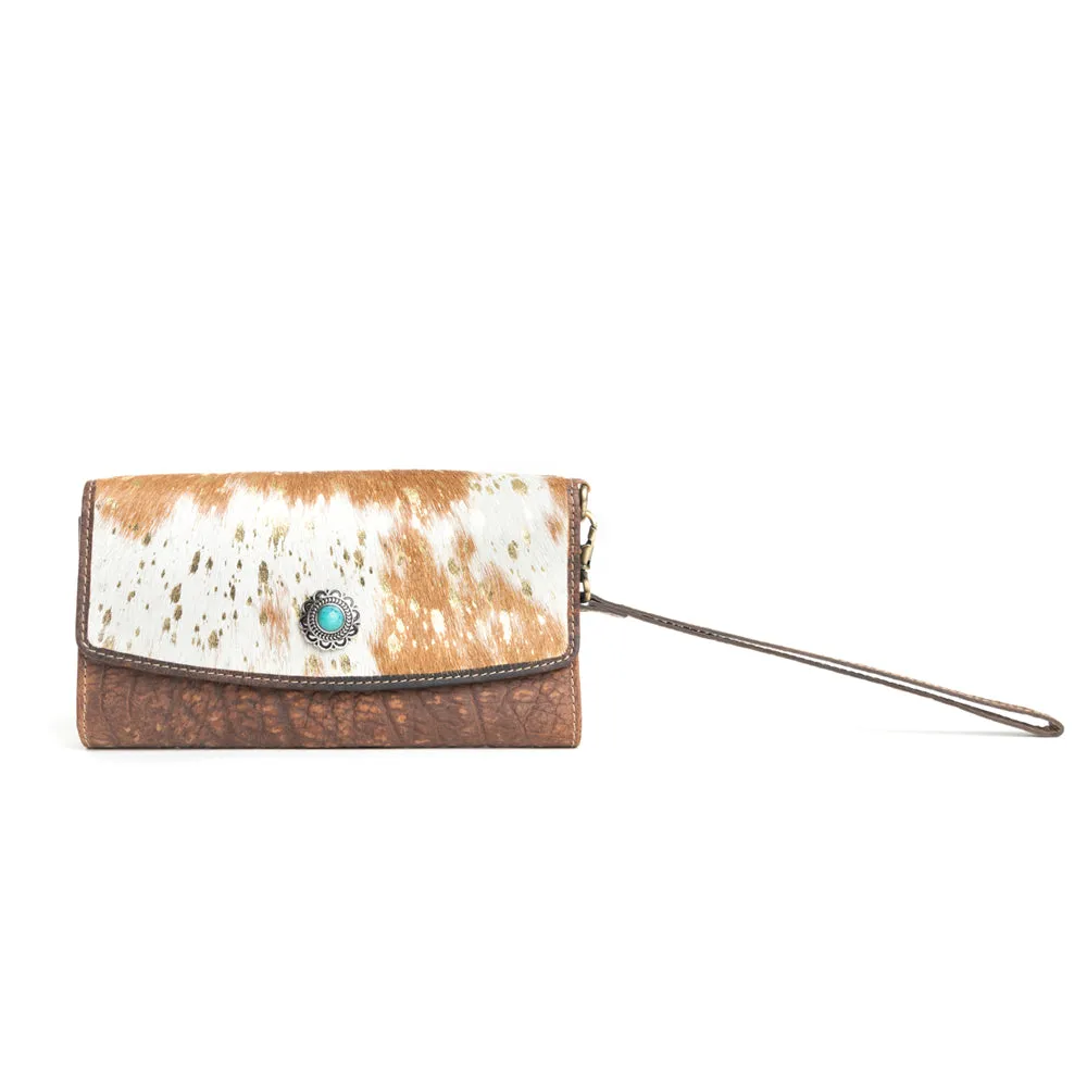 Angelstone Wallet in Brown & White sold by Myra Bag