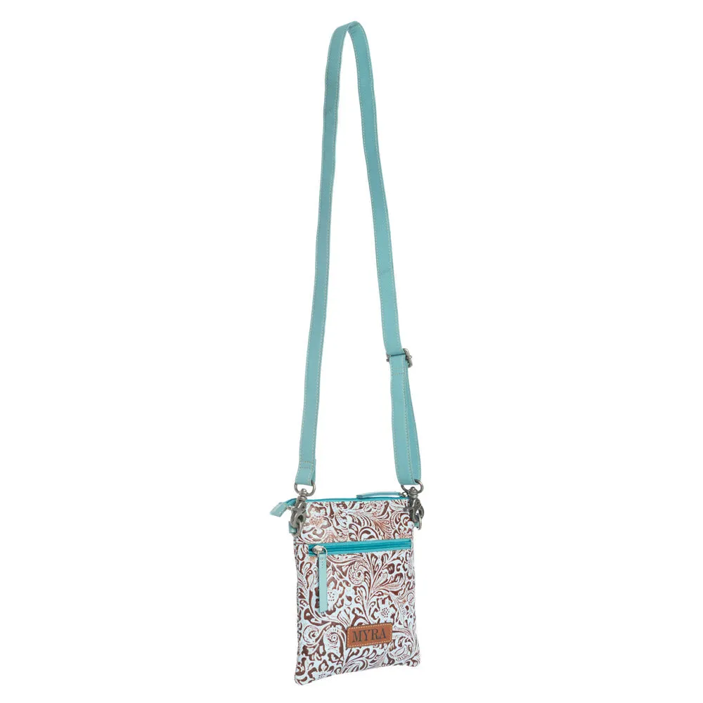 Wonder Trail Shoulder Bag in Turquoise sold by Myra Bag product image thumbnail 4