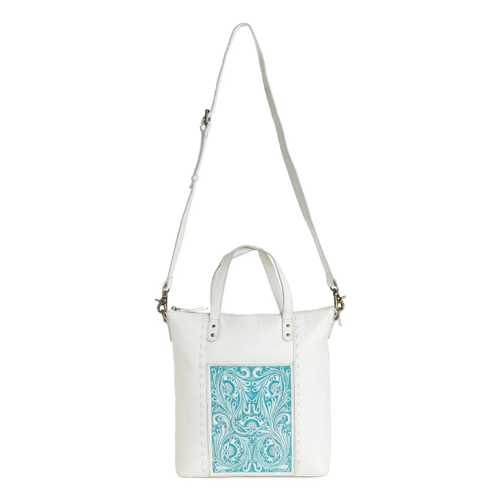 Steerhallow Canyon Shoulder Bag in White sold by Myra Bag