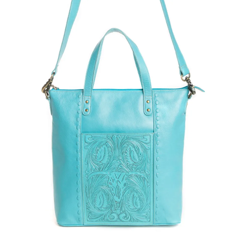 Steerhallow Canyon Shoulder Bag in Turquoise sold by Myra Bag