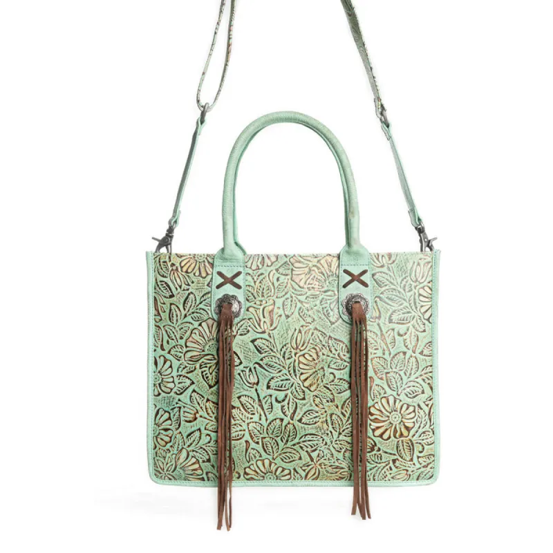 Angelstone Ridge Handbag in Willow Mint sold by Myra Bag