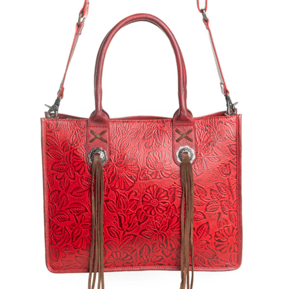 Angelstone Ridge Handbag in Scarlet sold by Myra Bag