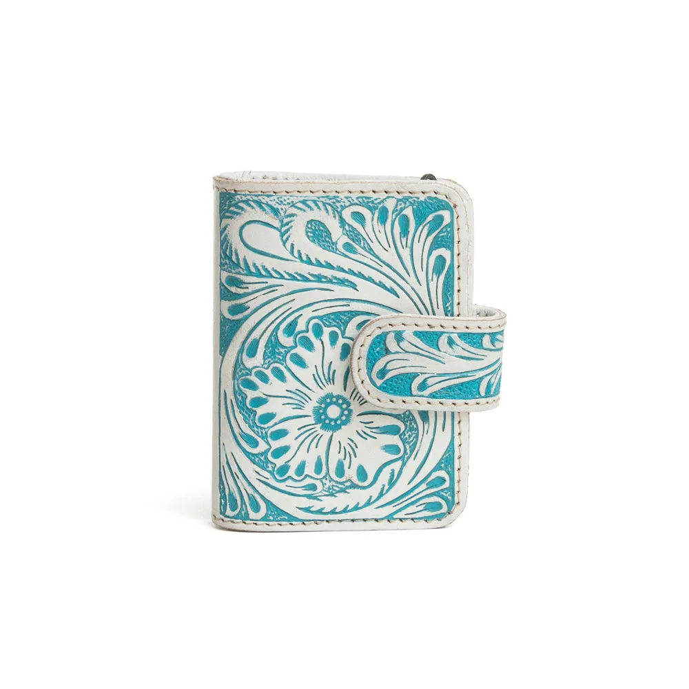 Prairie Meadow Wallet in Frosted Turquoise sold by Myra Bag