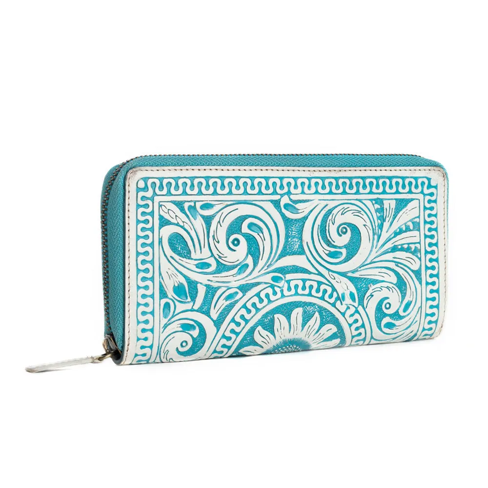 Sunset Valley Wallet in Frosted Turquoise sold by Myra Bag product image thumbnail 2
