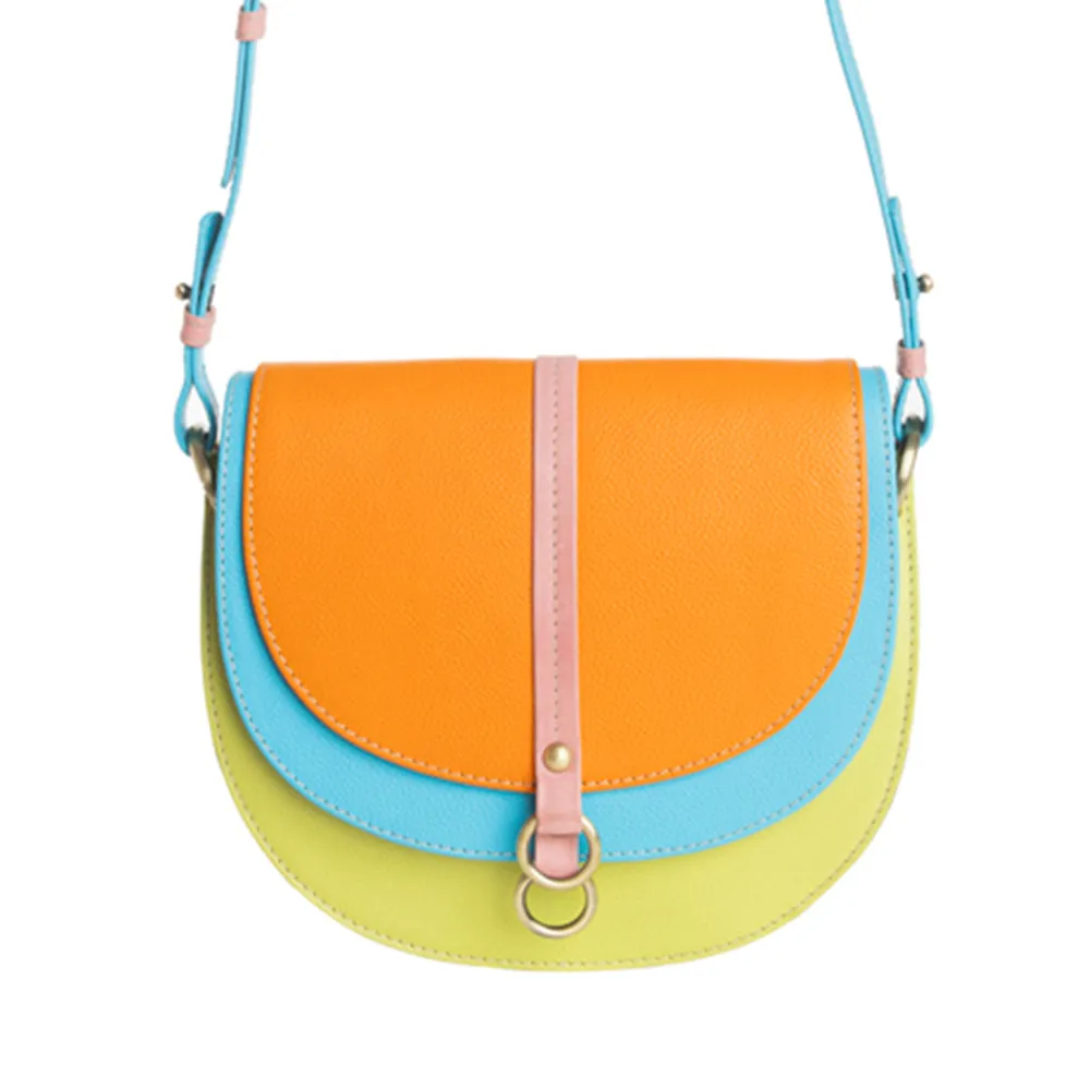Color Point Half Moon Shoulder Bag sold by Myra Bag