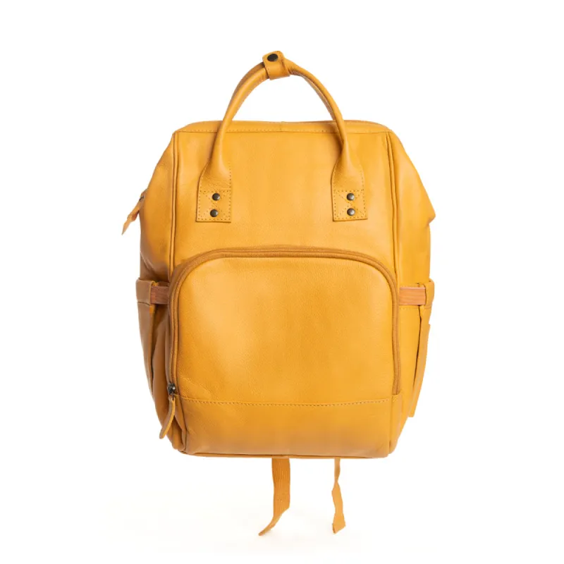 Canyon Colours Diaper Bag Backpack in Sunrise Yellow made by Myra Bag