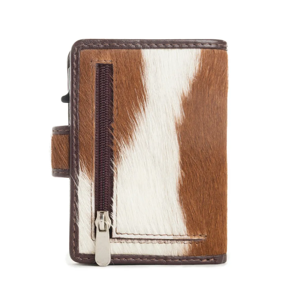Mesa Maverick RFID Credit Card Holder in Brown & White sold by Myra Bag product image thumbnail 3