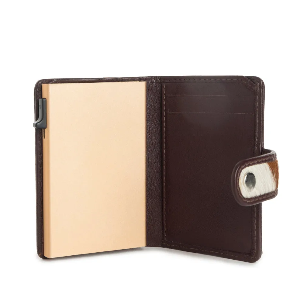 Mesa Maverick RFID Credit Card Holder in Brown & White sold by Myra Bag product image thumbnail 4