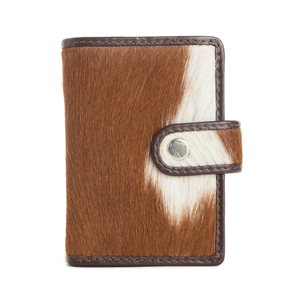 Mesa Maverick RFID Credit Card Holder in Brown & White sold by Myra Bag