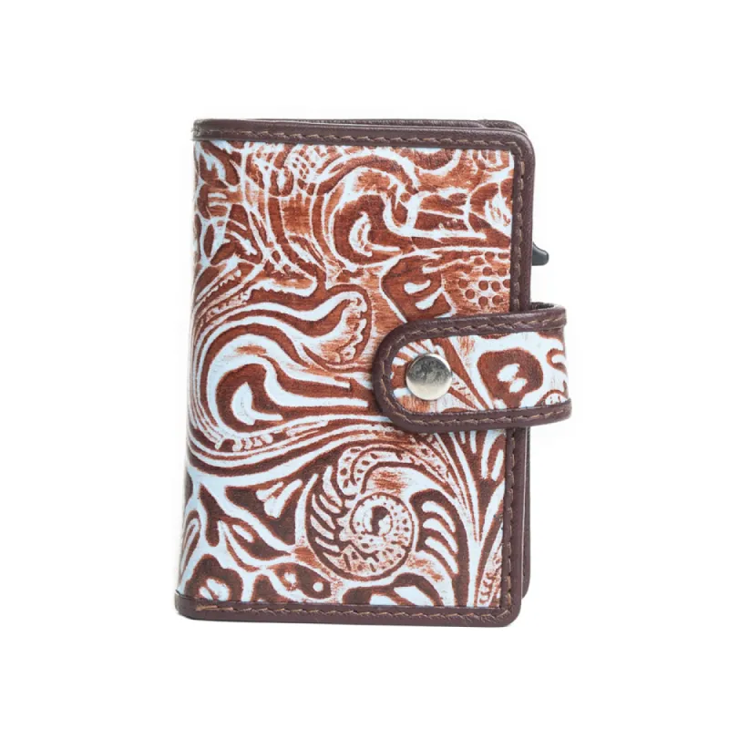 Baroque Bloom RFID Credit Card Holder sold by Myra Bag