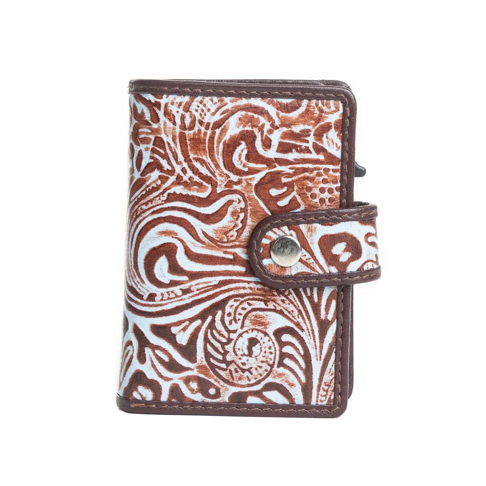 Baroque Bloom RFID Credit Card Holder sold by Myra Bag