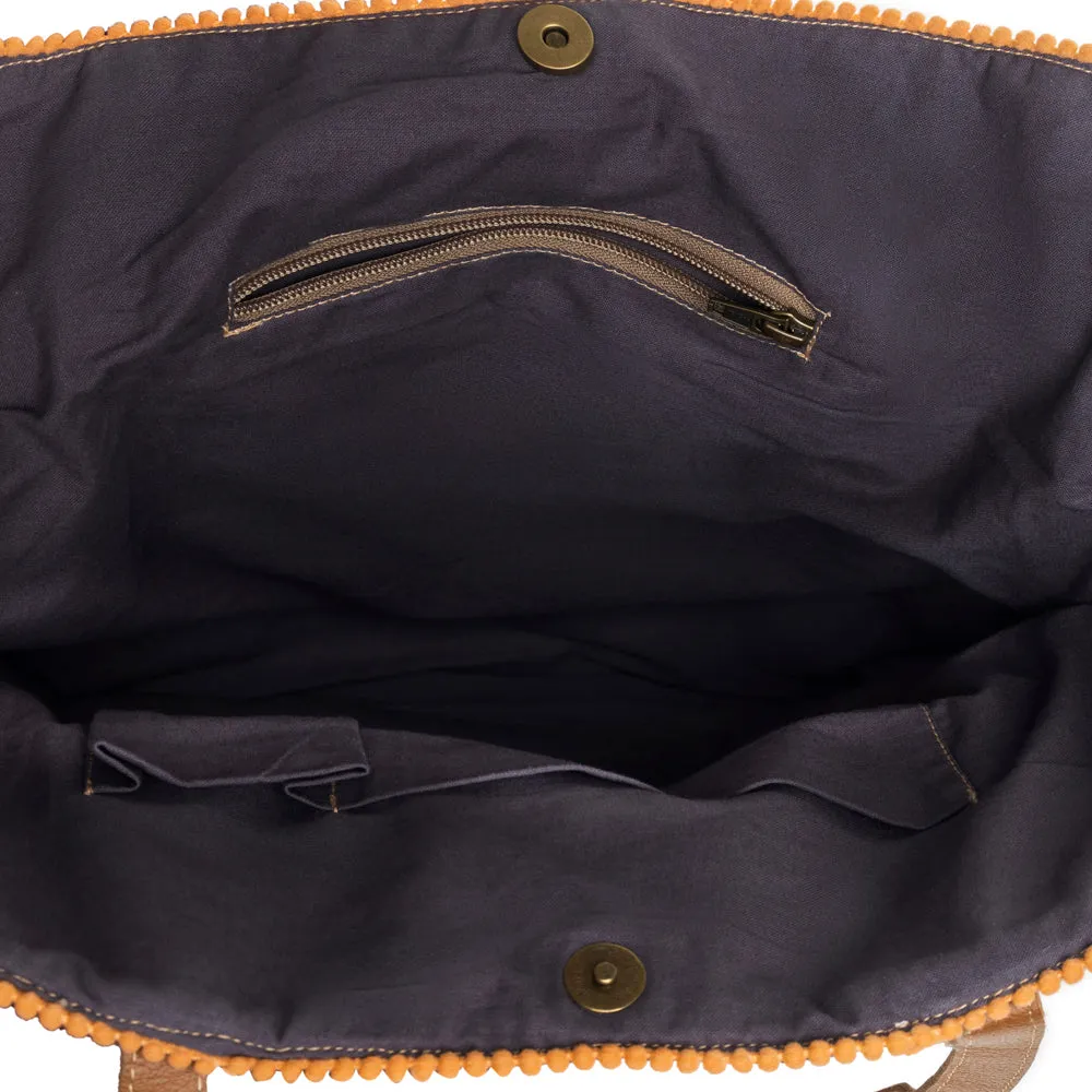 Golden Rise Paisley Tote Bag sold by Myra Bag product image thumbnail 4