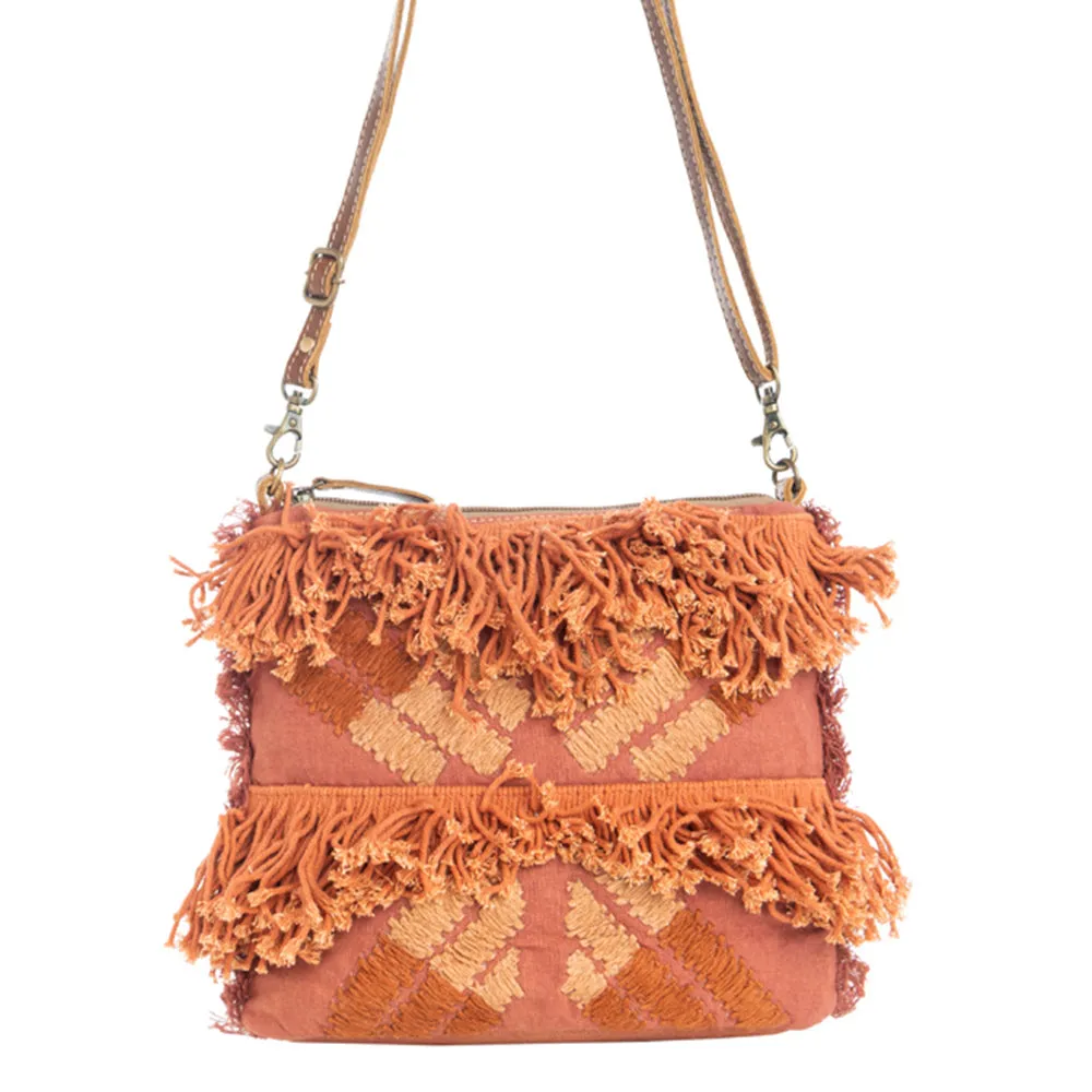Sunset Fringe Small & Crossbody bag sold by Myra Bag