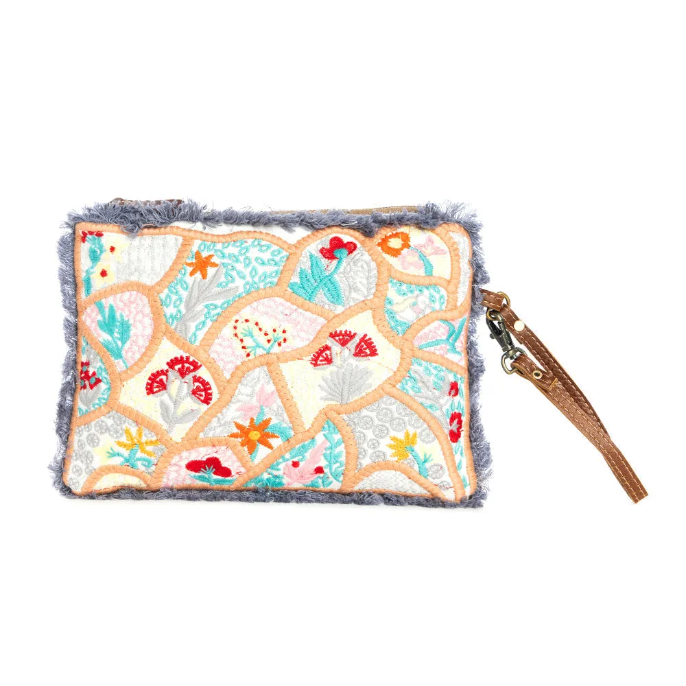 Mosaic Garden Clutch Pouch sold by Myra Bag