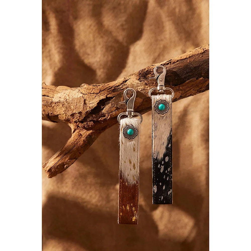 Concho Delight Key Fob in Brown & White sold by Myra Bag product image thumbnail 3