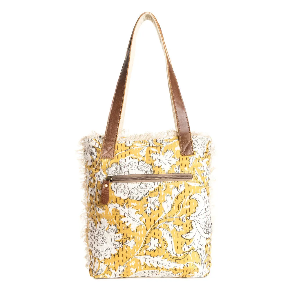 Golden Prairie Leaf Mini Tote Bag sold by Myra Bag product image thumbnail 3