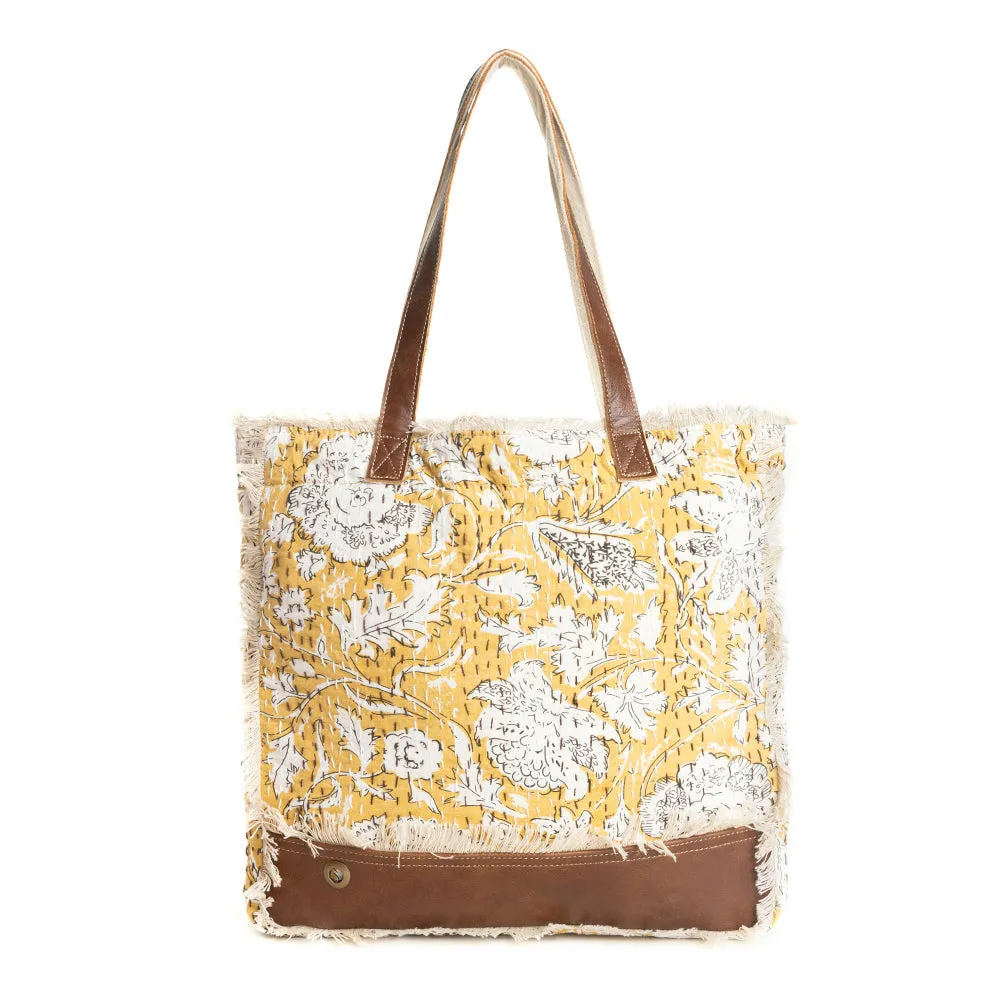 Golden Prairie Leaf Tote Bag sold by Myra Bag