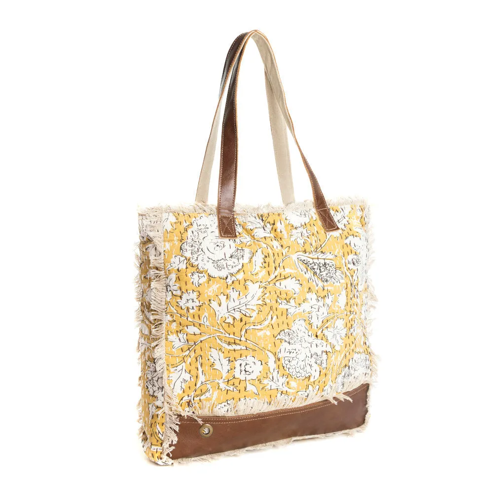 Golden Prairie Leaf Tote Bag sold by Myra Bag product image thumbnail 2