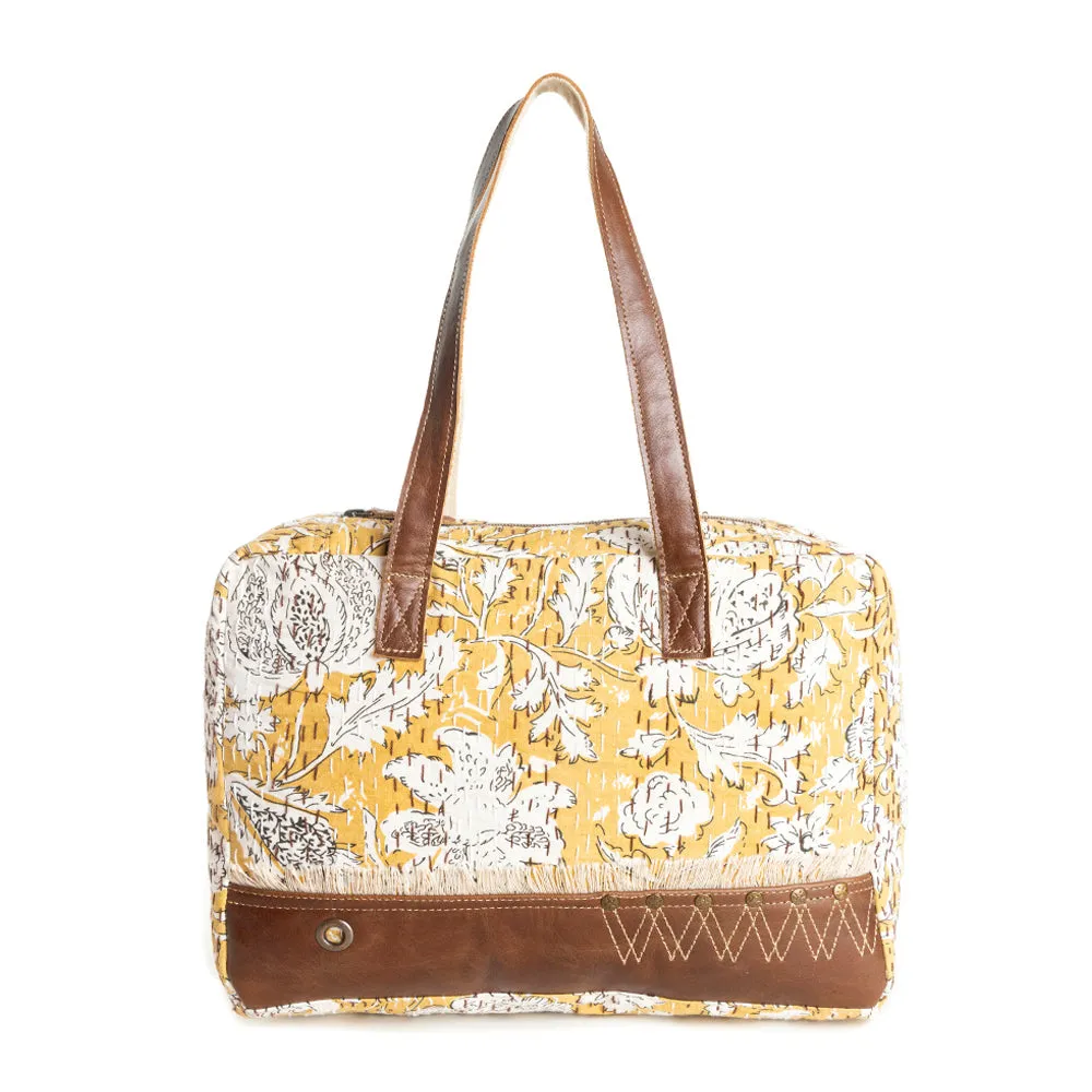 Golden Prairie Leaf Traveller Bag sold by Myra Bag