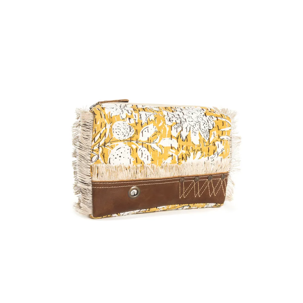 Golden Prairie Leaf Clutch Pouch sold by Myra Bag product image thumbnail 2
