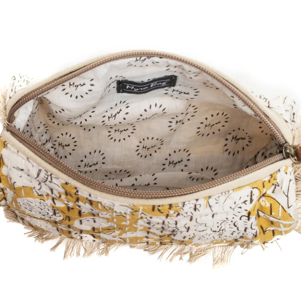 Golden Prairie Leaf Clutch Pouch sold by Myra Bag product image thumbnail 4