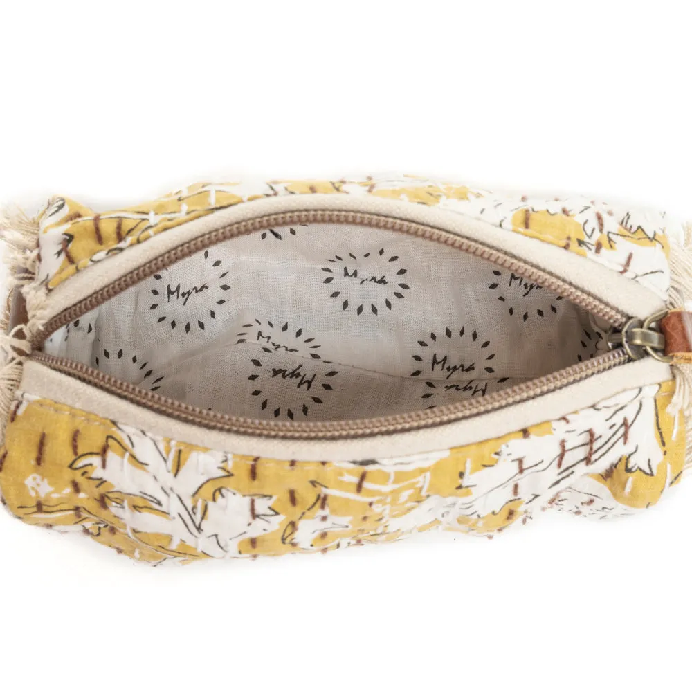 Golden Prairie Leaf Toiletries Bag sold by Myra Bag product image thumbnail 4