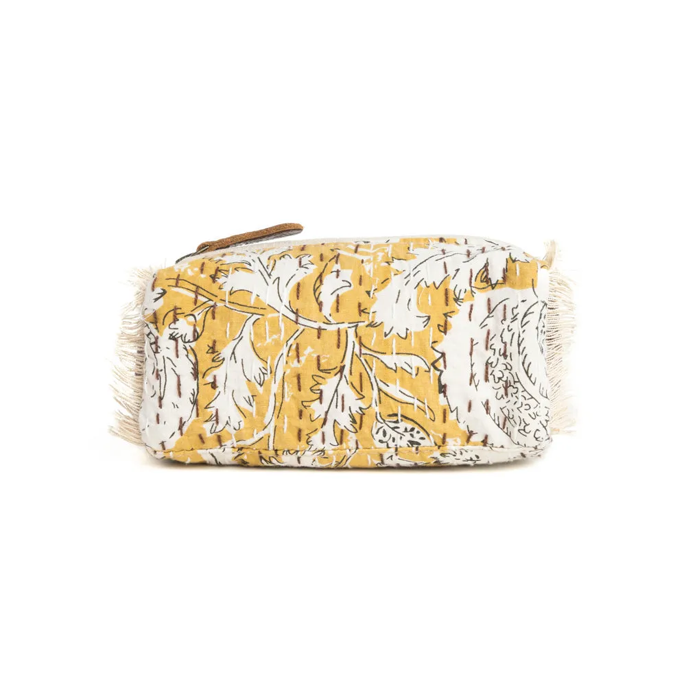 Golden Prairie Leaf Toiletries Bag sold by Myra Bag