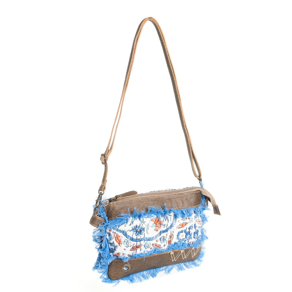 Whispers of azure wildflowers Small Crossbody Bag sold by Myra Bag product image thumbnail 3