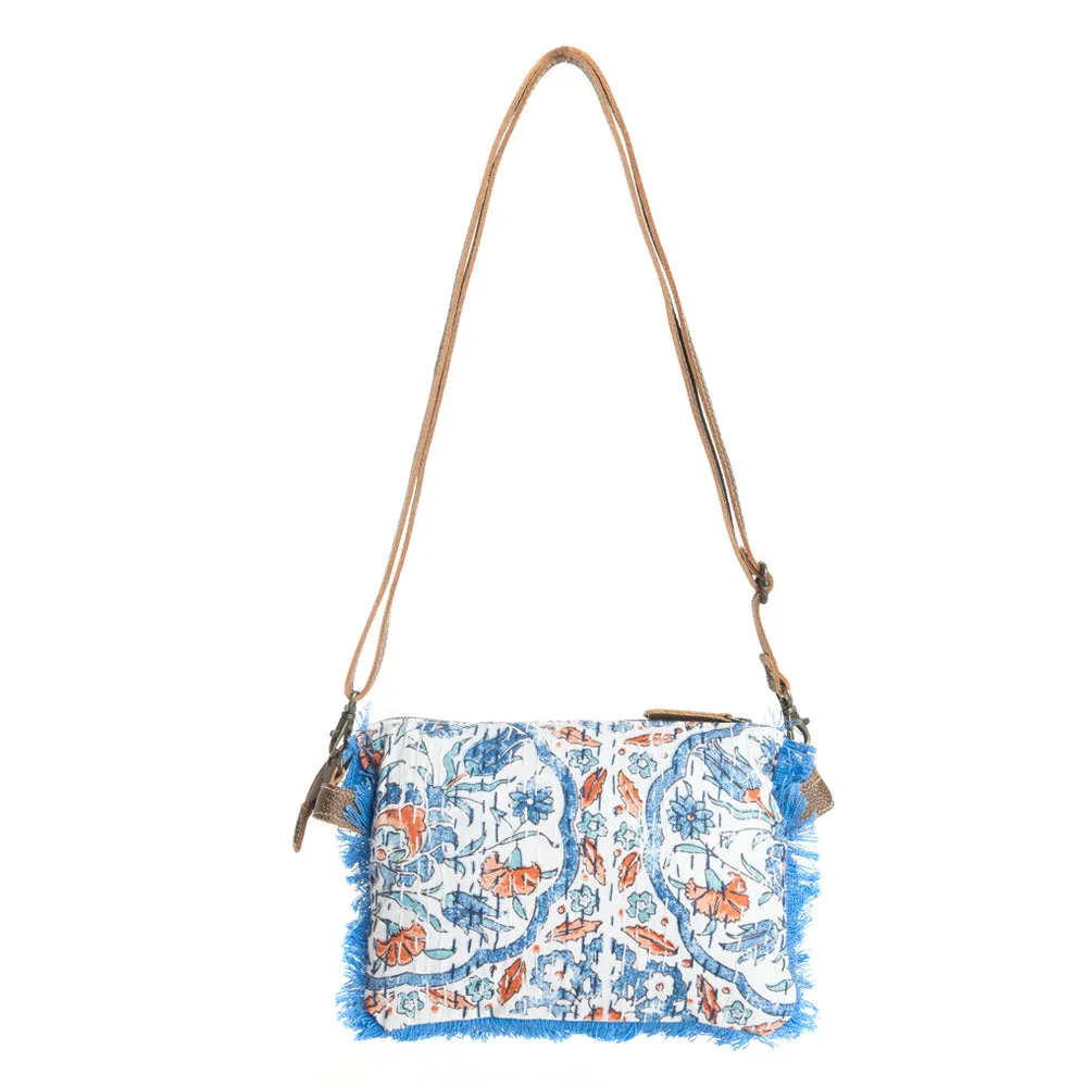 Whispers of azure wildflowers Small Crossbody Bag sold by Myra Bag product image thumbnail 4