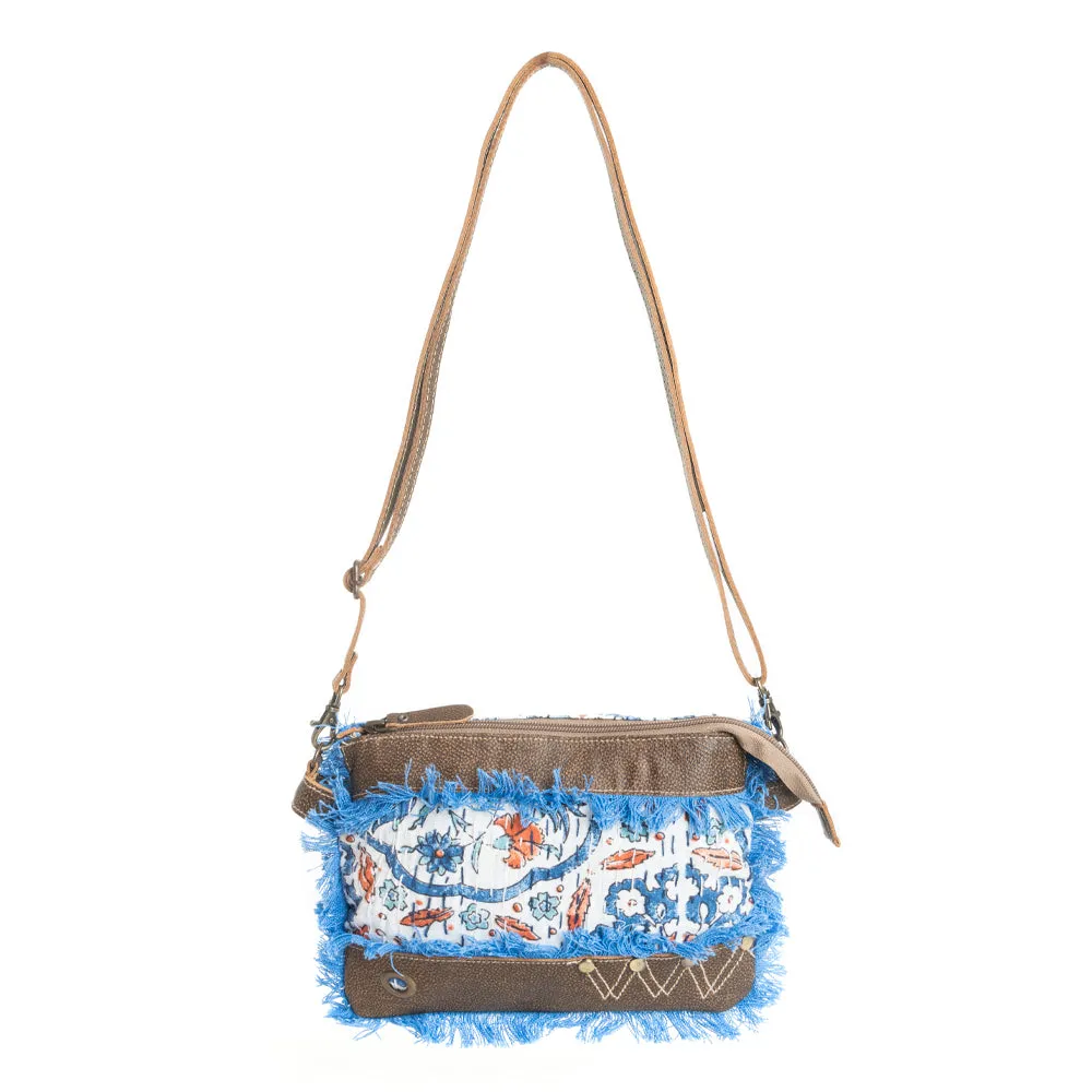 Whispers of azure wildflowers Small Crossbody Bag sold by Myra Bag product image thumbnail 2