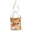 Mesa Maverick Tote Bag in Brown & White sold by Myra Bag
