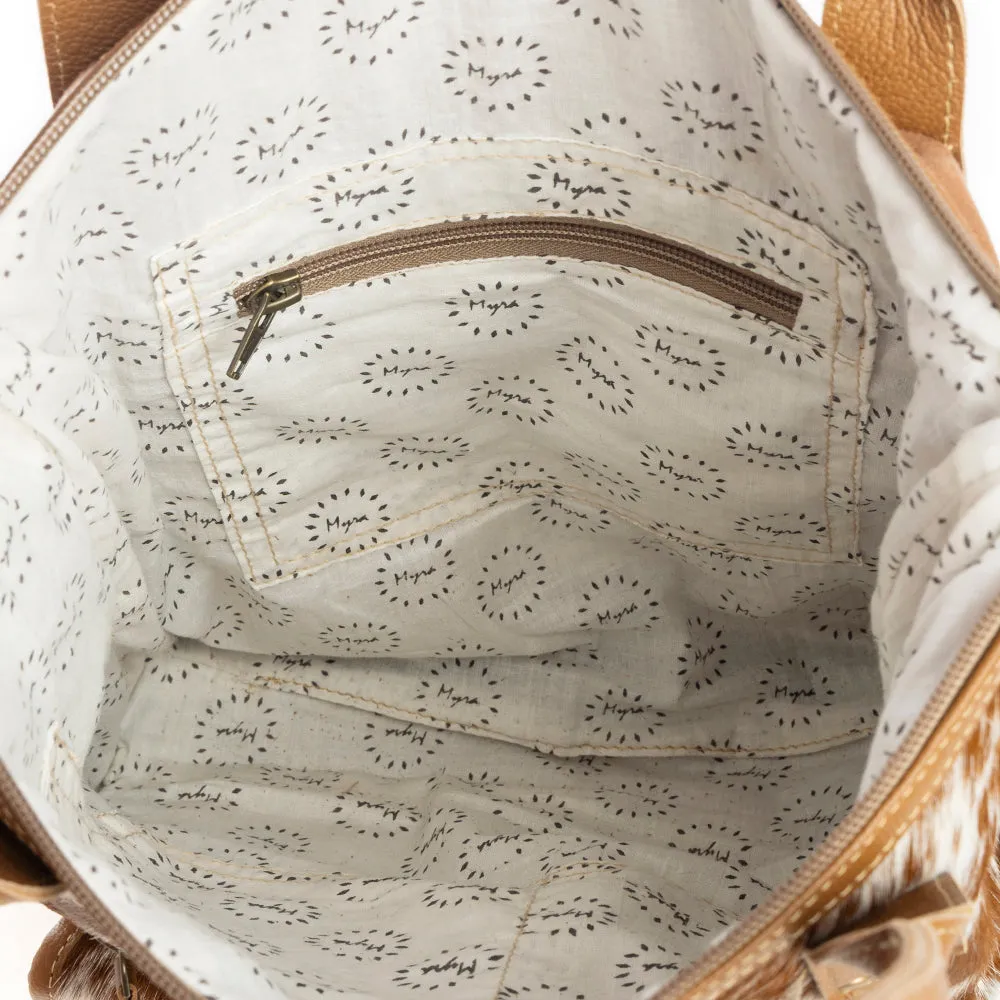 Mesa Maverick Tote Bag in Brown & White sold by Myra Bag product image thumbnail 4
