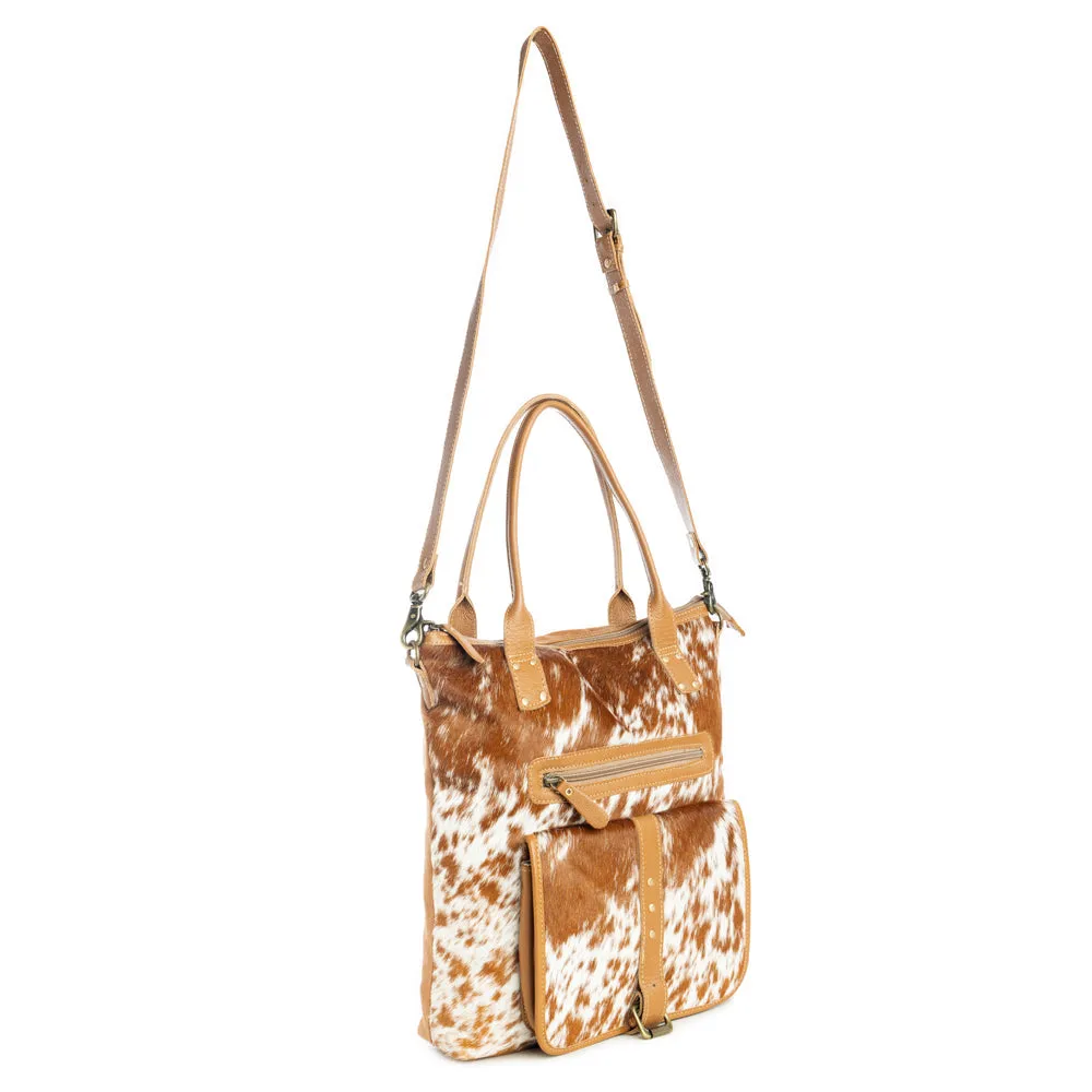 Mesa Maverick Tote Bag in Brown & White sold by Myra Bag product image thumbnail 2
